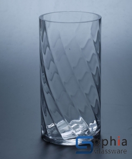 Line cylinder glass vase SY019