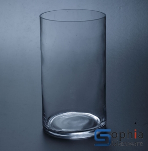 Symmetrical cylinder glass vase SY025