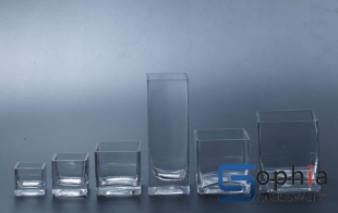 Square glass vase SF001-006