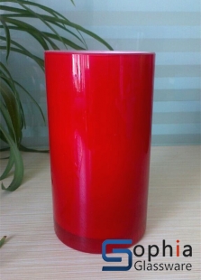Red cylinder vase SC069