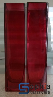 Color Square Glass Vase SC066