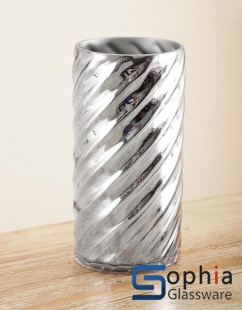 Silver cylinder vase