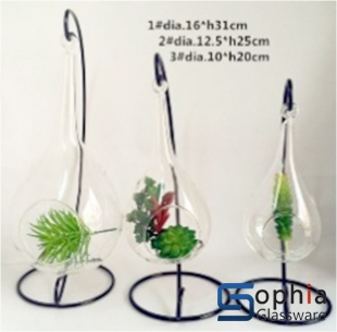 Glass vase with holder HB12