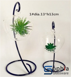 Glass vase with holder HB16