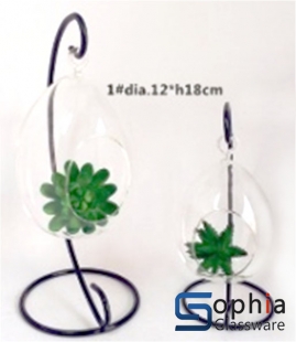 Glass vase with holder HB17