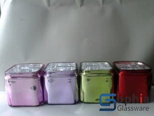 Machine Made Cube Glass Vase 
