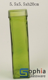 Machine Made Square Glass Vase SMZ059