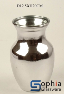 Machine Made Silver Glass Vase SMZ062
