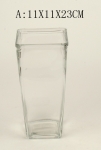 Machine Made Square Glass Vase SMZ042