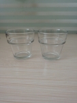 flower pot glass candle holders