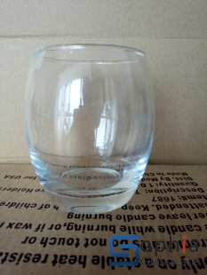 glass optic candle holders