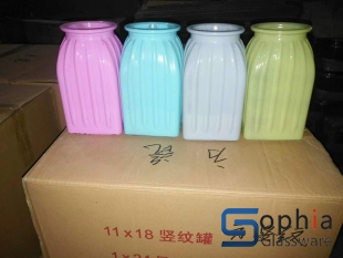 Machine Made Cylinder Glass Vase 