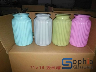 Machine Made Cylinder Glass Vase 